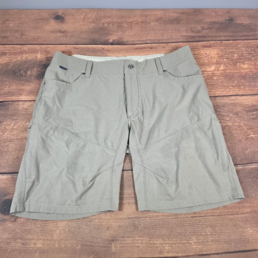 KUHL Renegade Cargo Shorts Mens 38 Khaki Good Ripstop Hiking Trail
